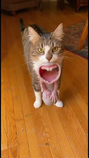 Cat Brought Home a Nightmare and Won't Let It Go #scary #funny #catlife