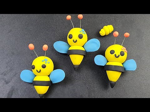 Cool Bee Polymer Clay Art Creative Simple Ideas Kawaii Bee clay tutorial