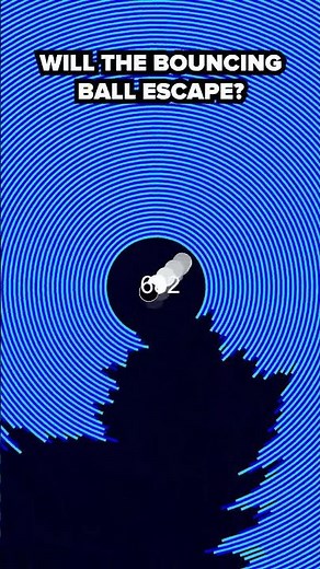 Can it escape? 🤔 #satisfyingvideo #physics #bouncingball