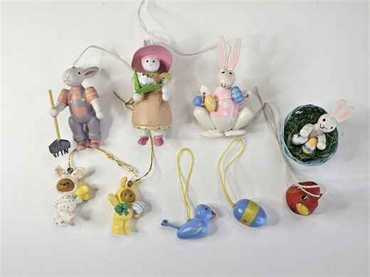 Vintage Easter Tree Ornament Assortment ( Lot of 9 ) Bears, Bunnies, and Birds. 1990s - Etsy