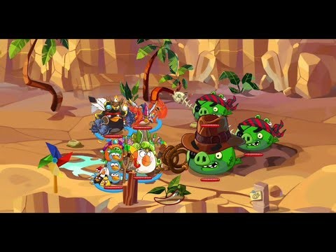 Angry birds epic all stars | cave 26 (Mysterious Sea) mini boss | Porkiana Jones level 5