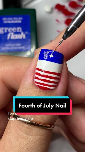 Easy American Flag Fourth of July Nail Art Tutorial
