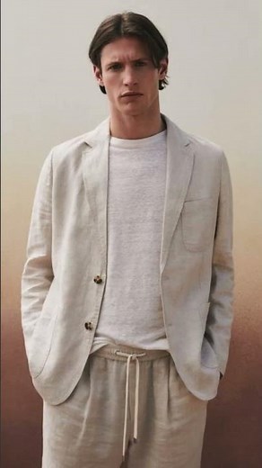 linen blazer outfit men