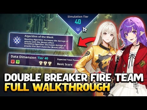Tier 40 Simulation Gate Full Walkthrough - Double Breaker Fire Team | Solo Leveling: ARISE