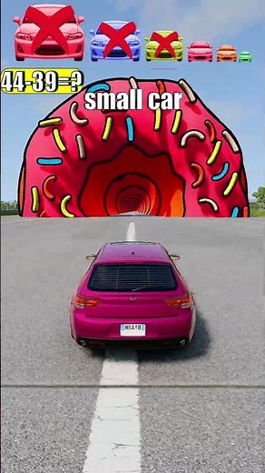 Big & Small Cars vs Big And Small donut - BeamNG.Drive