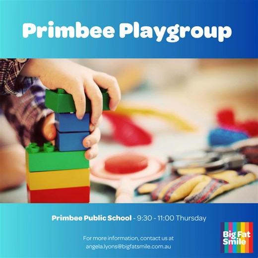 🌞✨ PLAYGROUP IS ON TODAY at Primbee! ✨🌞 It’s Thursday — which means it’s playtime, giggles, and good vibes at Primbee Playgroup! 🧸💛 Join us for a fun-filled morning of: 🎨 Craft and messy play 🎶 Music and story time 🤸‍♀️ Outdoor play and exploring 💬 Parent catch-ups and connection 📅 Today — Thursday 🕤 9:30 AM – 11:00 AM 📍 Primbee Public School No need to book — just come along, make new friends, and join in the fun! 🌈💫 We can’t wait to see you there! 💕 #bigfatsmile #playgroup #primb
