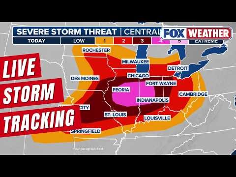 LIVE: Potentially Violent Tornado Outbreak Brewing In The Midwest, Level 4/5 Threat Zone