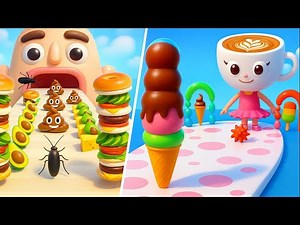 Sandwich Runner 🆚 Stacky Ice Cream Runner🌻🧿🌺🌈Max Levels Walkthrough Android IOS Update 999933