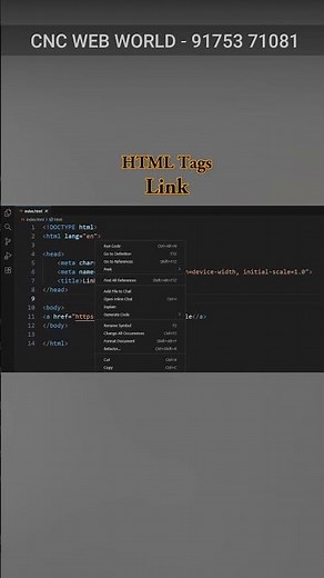 HTML TAG - Link Tags #frontendcourse #training #computer