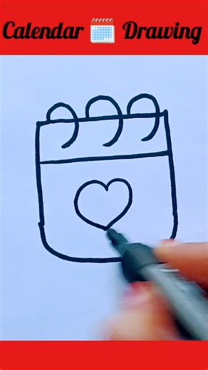 Cute Calendar Drawing Step By Step For Kids #shorts #calender #shortsfeed