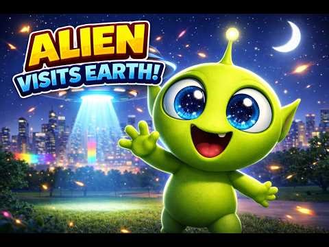 A Cute Alien Landed in My City! 👽 | Funny Animated Story