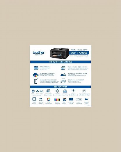 Brother Ink Tank DCP-T730DW (New Launch) WIFI Auto Duplex Color Multifunction Printer (Print Scan...