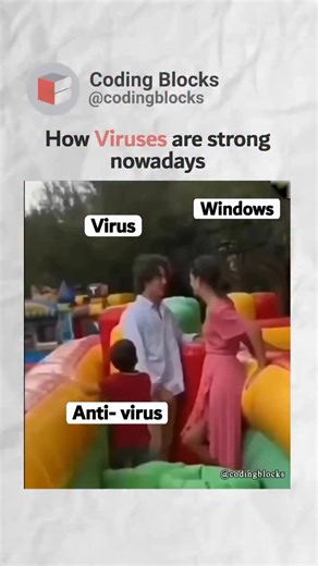Coding Blocks on Instagram: "Anti-virus 😂😂 Share with your friends Follow @codingblocks for more! #tech #meme #virus #trending #codingmeme #windows #memedaily #relatable #techmemes #antivirus"