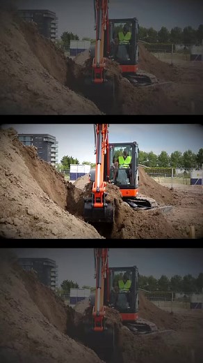 Our mini excavators may be small on the outside but they’re big on the outside. 💪 With fast cycle times and efficient hydraulics, our mini excavators make a big impression on the job site. 🚧 #Hitachi #construction #machinery #miniexcavator #excavator | Hitachi Construction Machinery - Europe