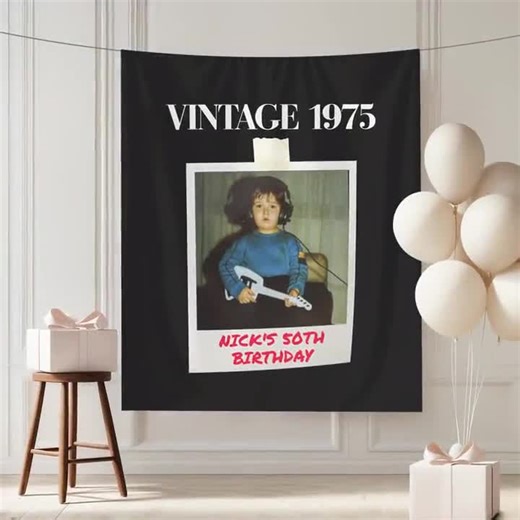 50th Birthday Party Banner Hello Fifty Birthday Backdrop Custom Vintage Photo 50th Birthday Welcome Sign for Men Women Funny Birthday Decor - Etsy