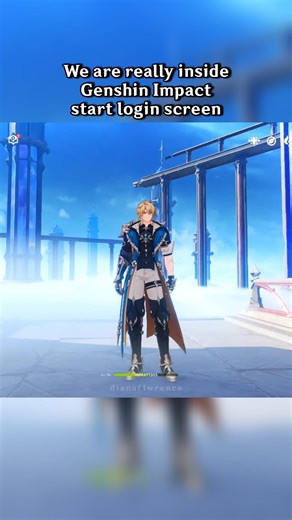 We are really inside Genshin Impact start login screen ✨️
