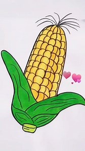 Draw a corn 🌽 drawing using hand . #drawingtutorial #trendingreelsvideo #explorepage #viralreelschallenge #trend #fbreelsfypシ゚viralシ | Easy drawing for kids24