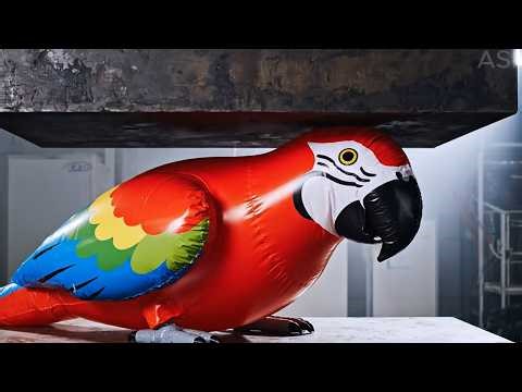 Hydraulic Press vs Inflatable Animals… The POP Is INSANE 🤯💥 (Satisfactory Destruction)