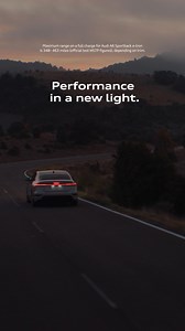 Designed to go places, with a range of 463 miles. Performance in a new light. | Audi UK