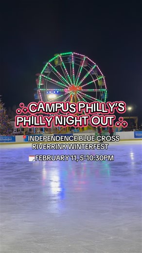 Campus Philly on Instagram: "✨ SAVE THE DATE: #Campusphilly’s Philly Night Out @ Independence Blue Cross RiverRink Winterfest 🗓️ February 11, 5–10:30PM 📍 @ibxriverrink 🌟 FREE skating admission when you sign up with us! ⛸️ Once you sign up, we’ll email you your exclusive discount code to reserve your free skating spot and select your time slot. Plus, mingle with fellow college students and take a break from studying! Sign up and secure your spot TODAY at the link in our bio—we can’t wait to se