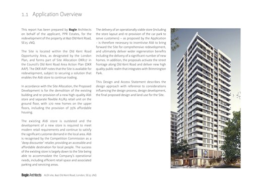 Aldi site | Old Kent Road | 70m, 46m | 21, 13 fl | T/O