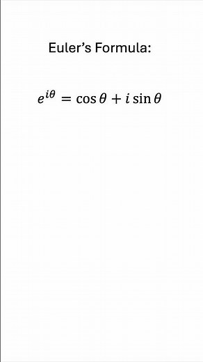 The Cosine and Sine in Terms of Complex Exponentials #math #maths #engineering