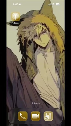 I want Kacchan to kidnap me I will not complain he on my lock screen and he on my Home Screen too