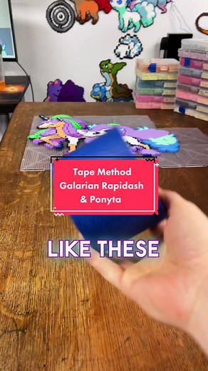 Galarian Ponyta & Rapidash Perler Bead Art