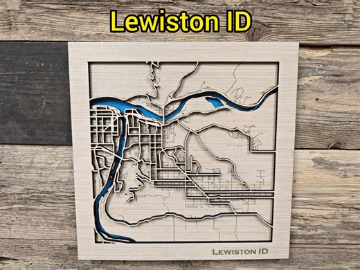 Lewiston Idaho Layered Map SVG File (digital Download) - Etsy