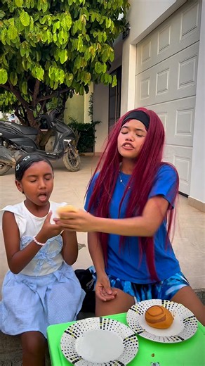 Almita is eating my bread, she’s such a glutton