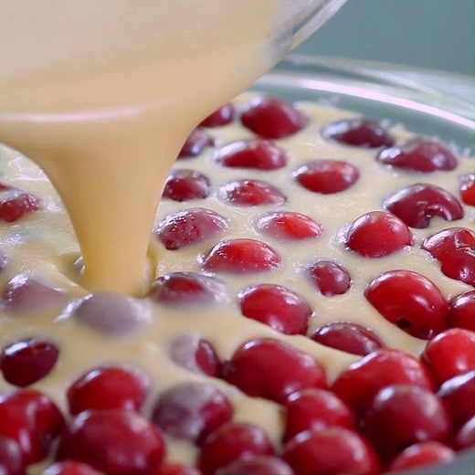 Cherry Clafoutis is one of the easiest French desserts you can ever make... perfect for cherry season and is absolutely amazing. Full recipe: https://bitlylink.com/Xyb79 | Home Cooking Adventure