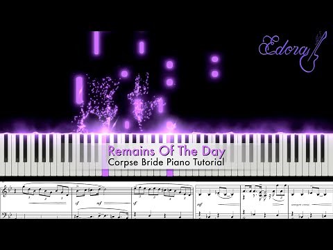 REMAINS OF THE DAY Piano Tutorial with Sheet Music - Corpse Bride Main Song