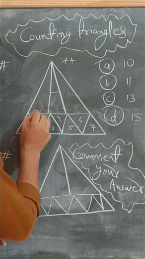 How Many Triangles? 🤔 Only Genius Can Answer!#trianglepuzzle #shorts #maths #challenge #viral #ssc