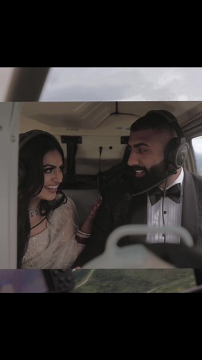 Paradise 🖤 @Emerald Films #wedding #reception #indianwedding #bride #groom #indianbride #helicopter #weddingentrance