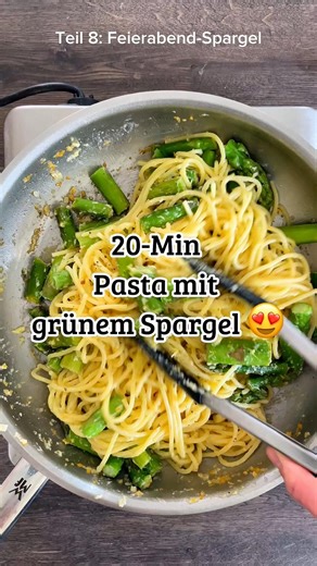 Pasta mit grünem Spargel einfach & schnell 🌱🍝