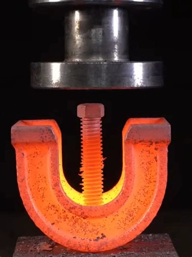 Hydraulic Press Machine crushing red hot iron 🔥 AI Hydraulic Press Test | Large Metal Press Machine Experiment 😱 Watch till the end for satisfying metal crush! #HydraulicPress #HydraulicPressMachine #MetalPressMachine #AIHydraulicPress #HydraulicTest #LargeHydraulicPress #MetalCrush #IronCrush #Satisfying