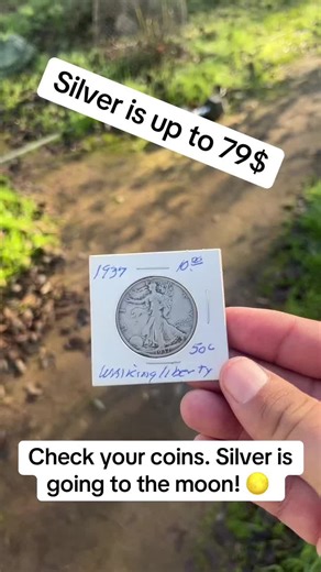I can’t believe how high silver is going. My small silver coin collection is gaining huge amounts of value. #silver #coin #walkingliberty #1937