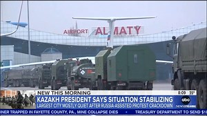 1.1M views · 3.5K reactions | What initially began as a demonstration against rising gas prices in Kazakhstan quickly turned into anti-government protests, leaving dozens dead and burned-out cars and wreckage lining the streets. https://gma.abc/3GcvonY | Good Morning America | Facebook