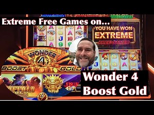 Wonder 4 Boost Gold Slot Machine -- Extreme Free Games on Both Buffalo Gold and 5 Dragons Gold!
