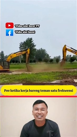 Excavator operators messing around at the job site #excavator #heavyequipmentvideo #heavyequipment