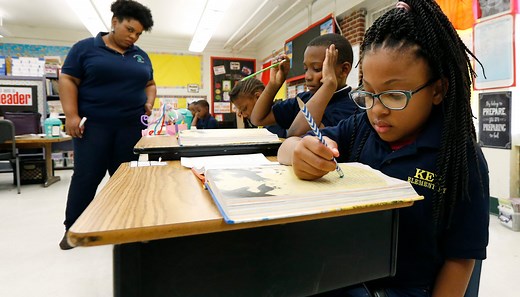 'I don't want to fail, Mom.' Bar raised for third graders taking reading test.