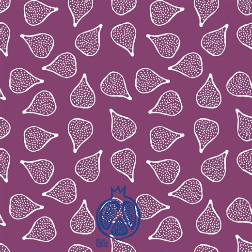 Fig Seamless Pattern, Purple Fruit Digital Paper, Minimal Botanical Repeat Print (digital Download) - Etsy