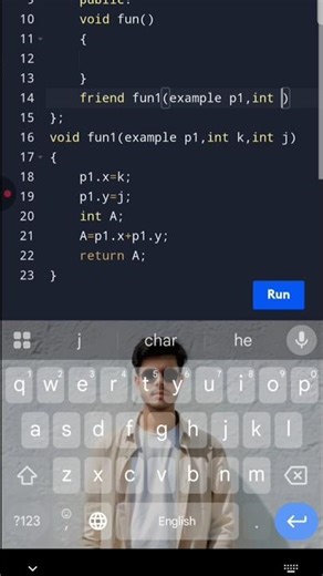 friend function in C++ #coding #pythonanddjangofullstackwebdeveloper #programing #python #code