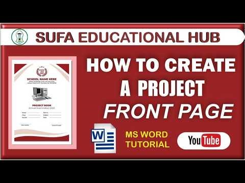 How to Create a Project Front Page in MS Word 😳| School Project Cover Design #wordtutorials #msword