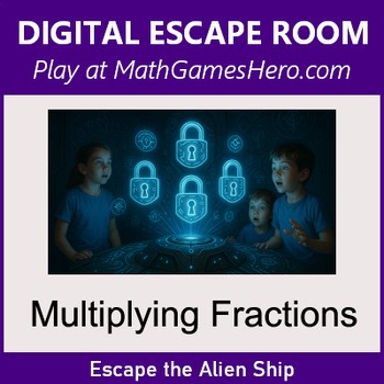 Multiplying Fractions | Digital Math Escape Room Game