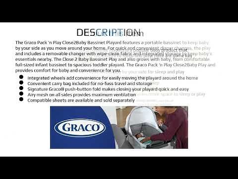 Graco Pack 'n Play Close 2 Baby Bassinet Playard Setup and Usage Guide