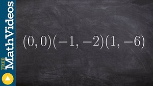 How to find the equation that goes through three points
