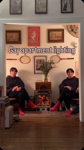 Evan Mills on Instagram: "You know you’re in a gay man’s home when #gay #moodlighting #funnysong #lgbt"