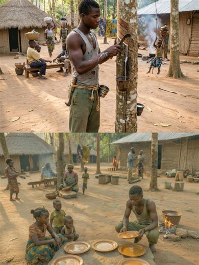 How I made rubber plates from rubber tree #fyppppppppppppppppppppppp #fyp #rubberplate #trending #viral