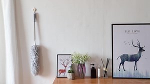 Masthome Telescopic Broom Duster Handle Detachable Flexible Feather Microfiber Cleaning Fan Duster